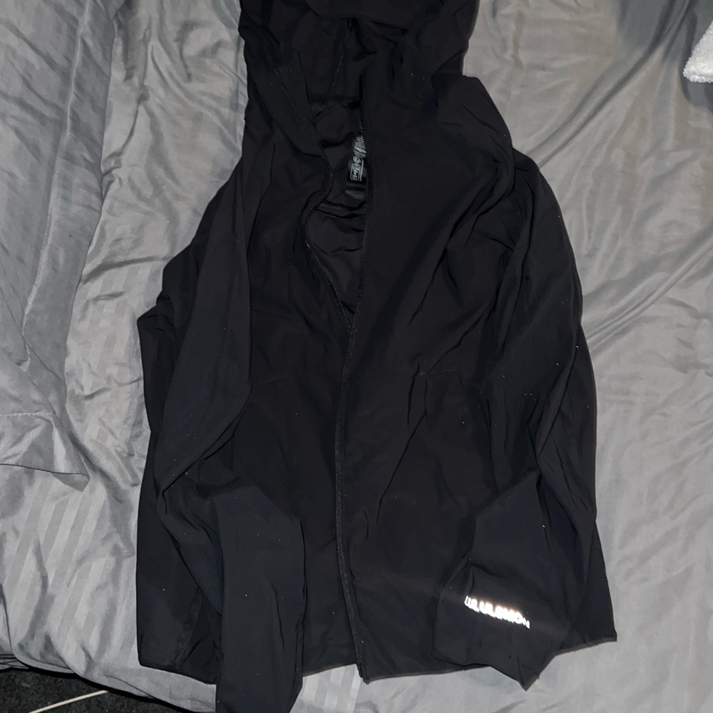 lululemon athletica Black Sleeve Logo Top